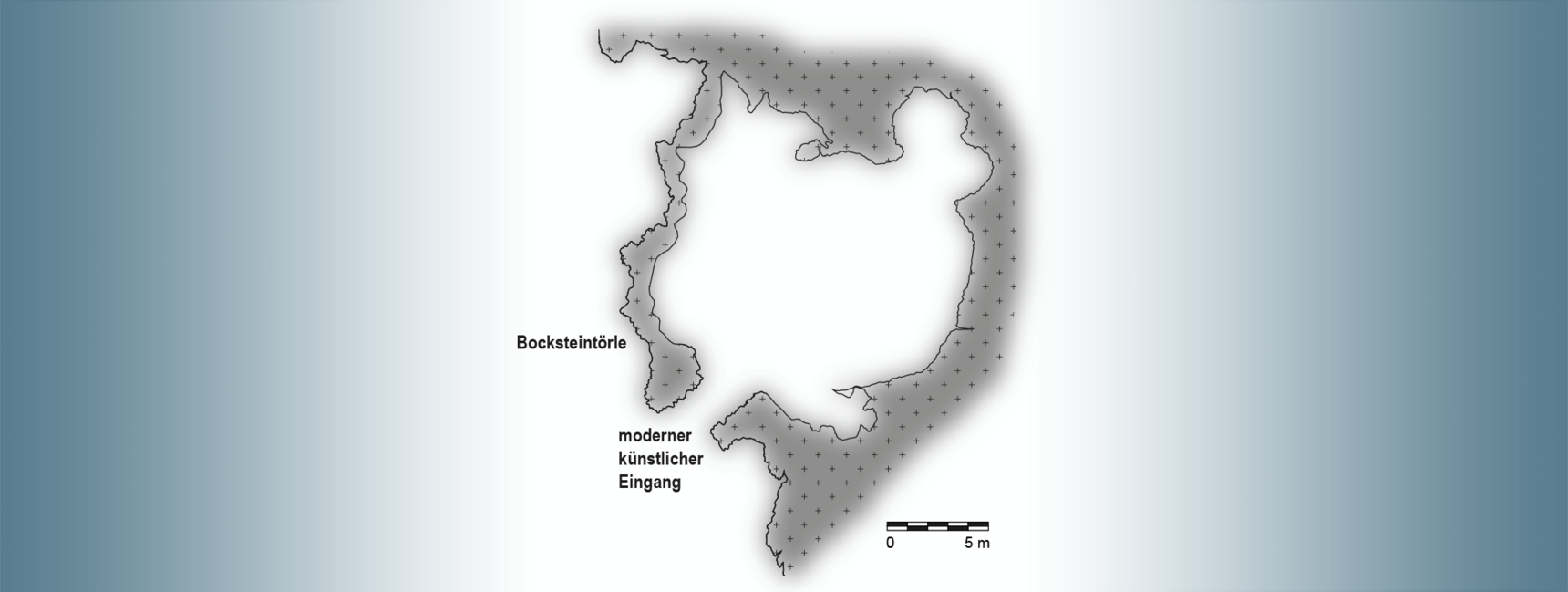 Grundriss der Bocksteinhöhle.