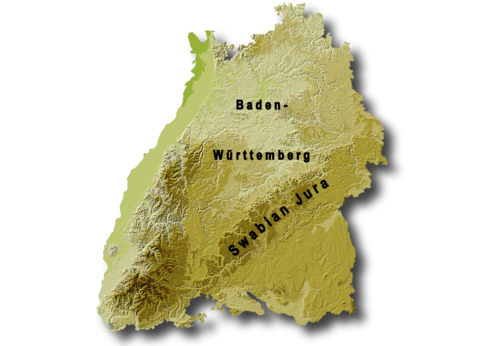 Map of Baden-Württemberg.
